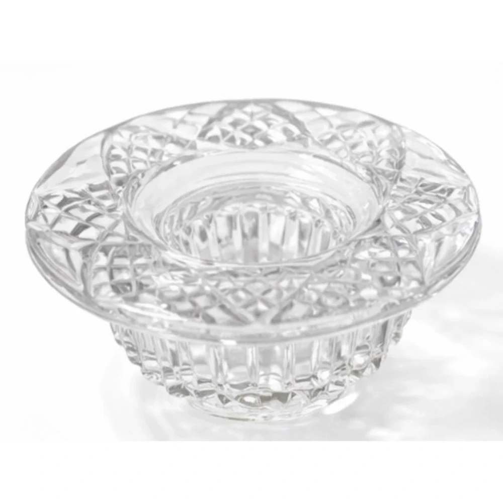 Vintage Laurel Crystal Candle Holders 2pc Set‎ 3-in-1 Taper Votive Tea Light